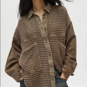 BDG Bryson Waffle Shirt Jacket Buttondown Urban Outfitters New